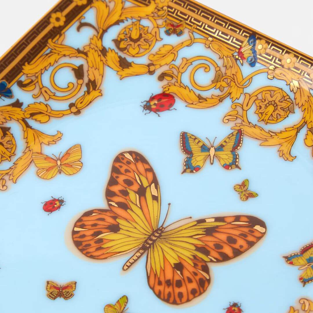 Versace Le Jardin Square Trinket Flat Plate 12cm