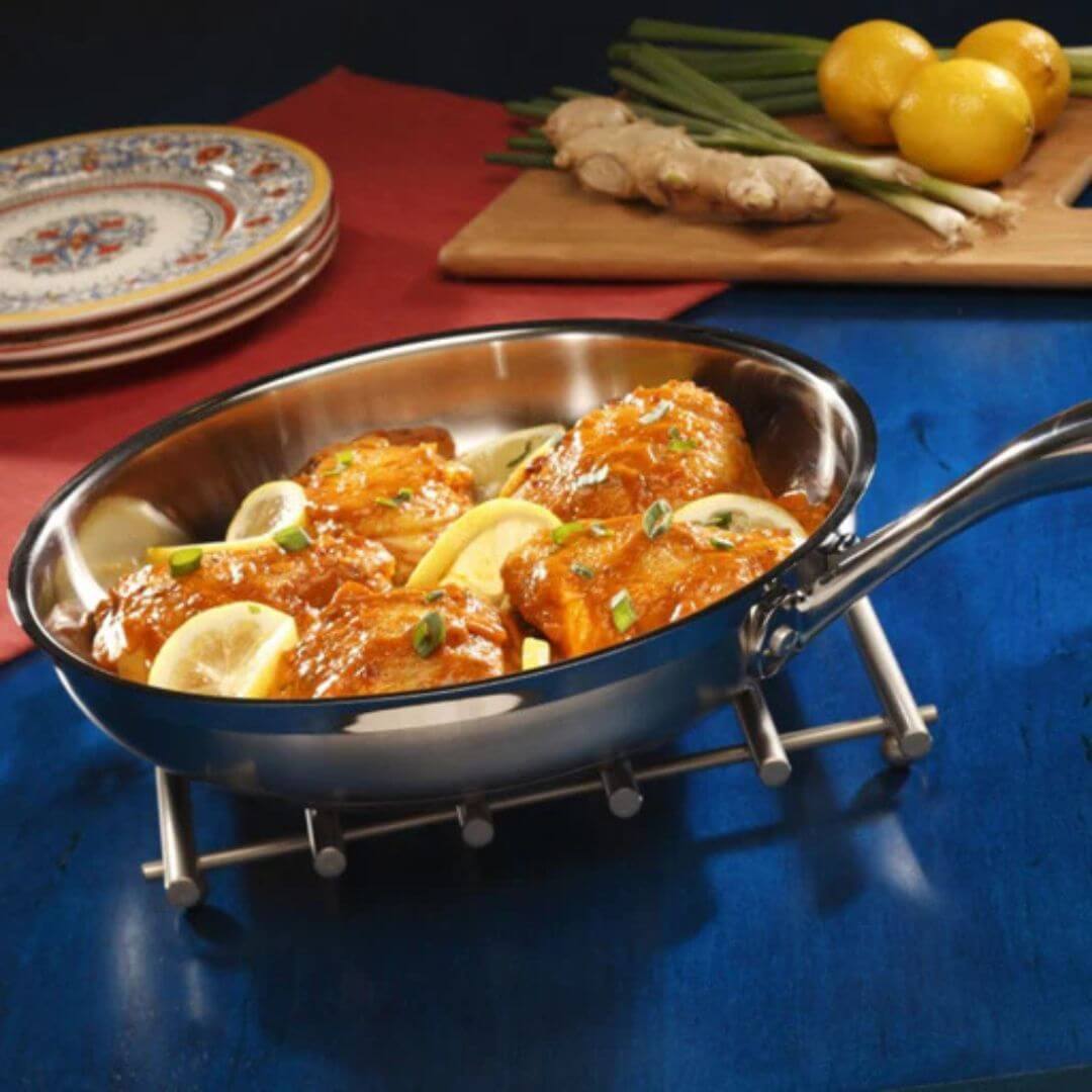 Swiss Diamond Premium Steel Frypan Set of 2