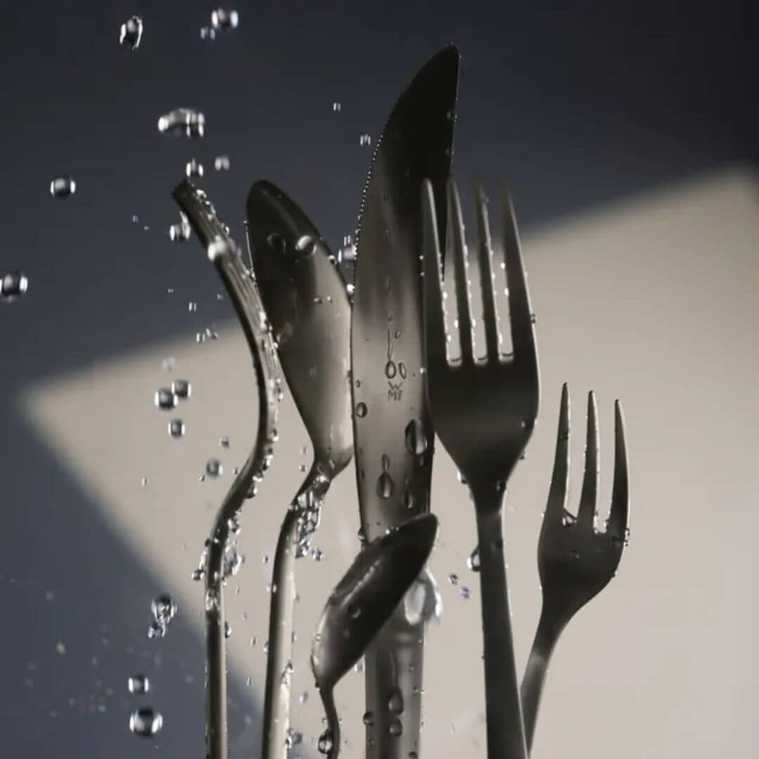 WMF Boston Gunmetal Grey Cutlery Set 24pce