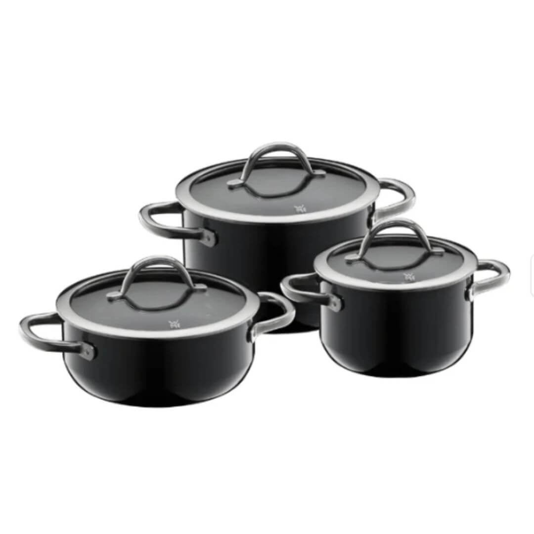 WMF Fusiontec Black Inspire Cookware Set 3pce