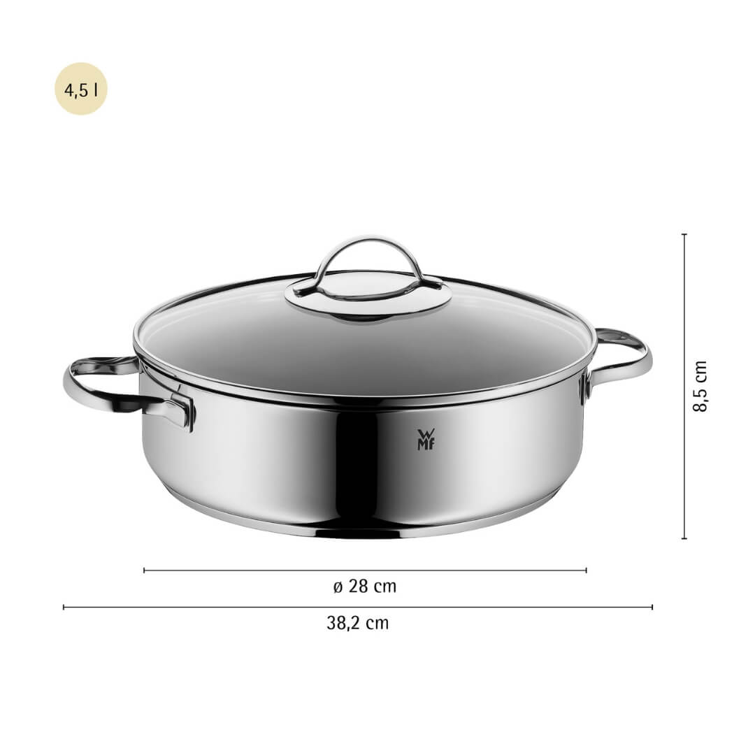 WMF Non-Stick Stew Pot with Glass Lid 28cm Promo
