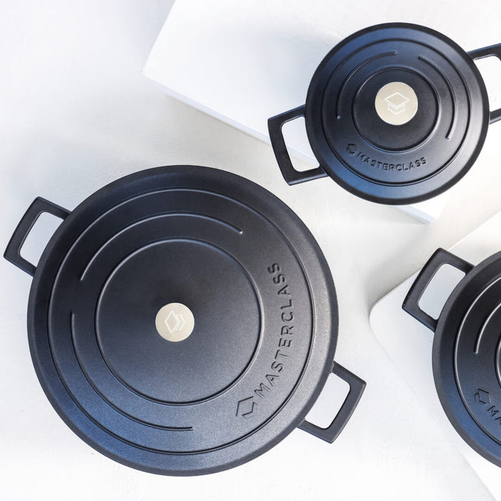 Mastercraft Cast Aluminium Round Casserole Black