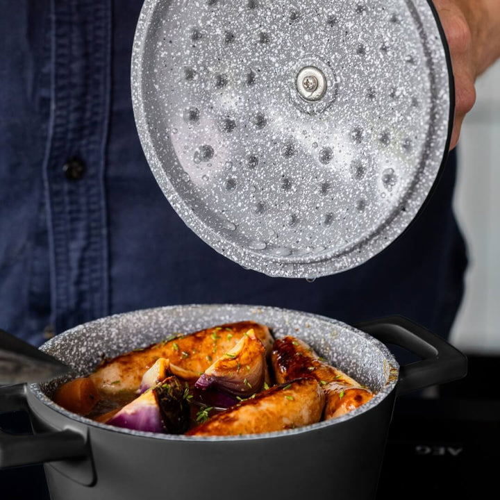 Mastercraft Cast Aluminium Round Casserole Black