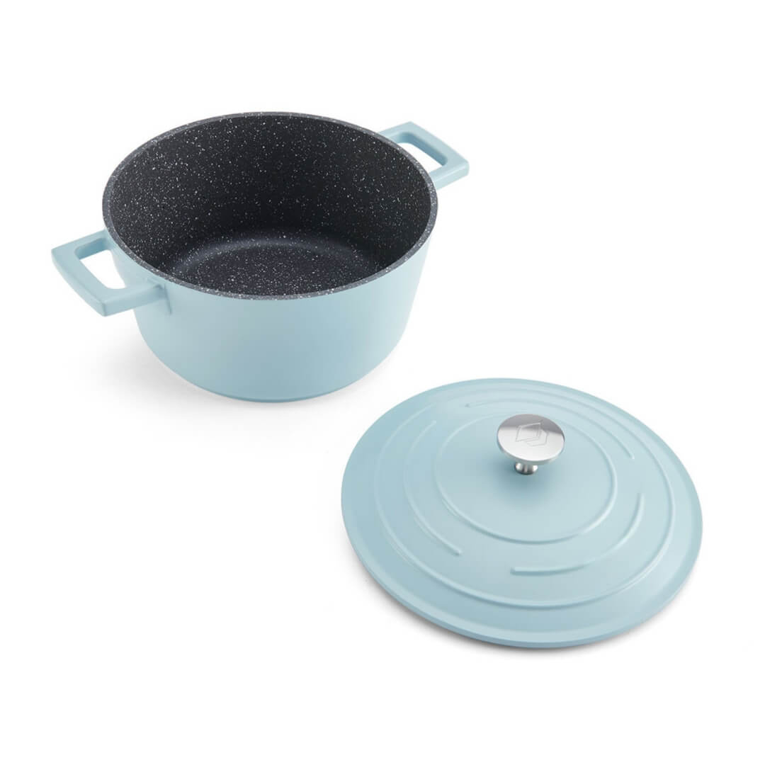 Mastercraft Cast Aluminium Round Casserole Sky Blue