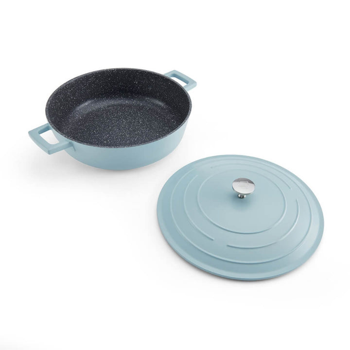 Mastercraft Cast Aluminium Shallow Casserole Sky Blue