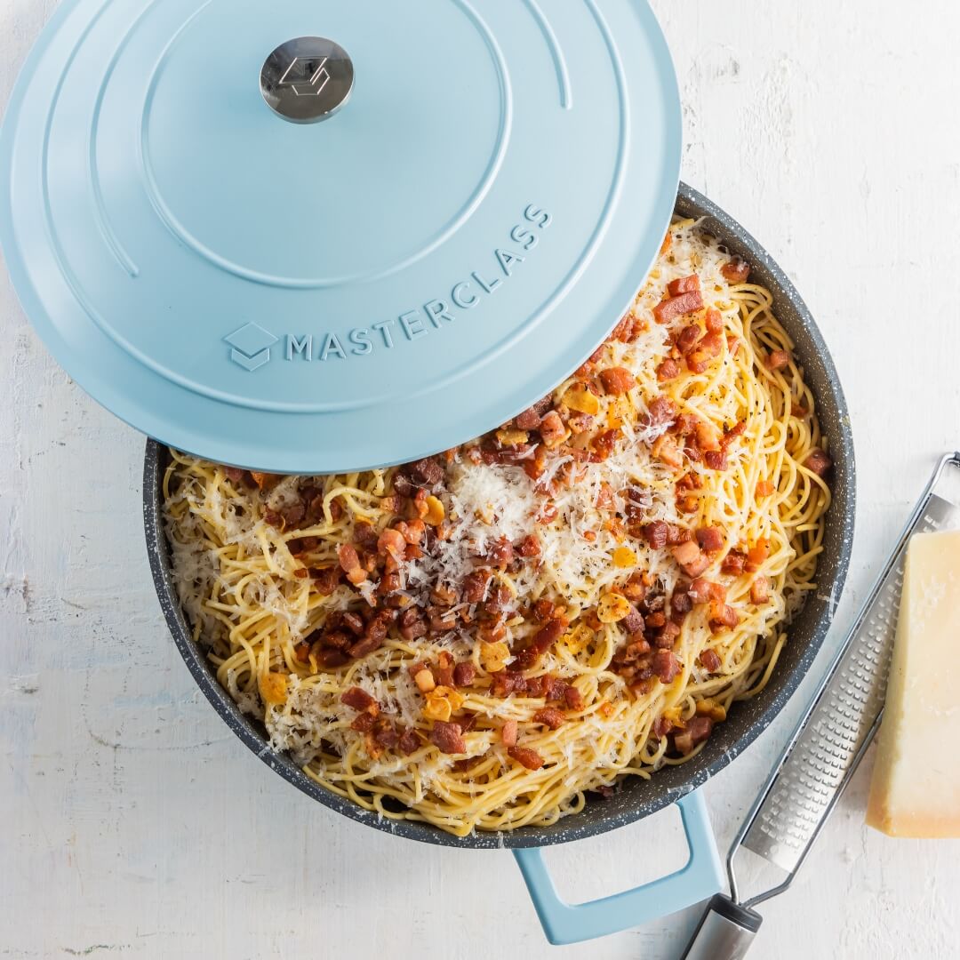 Mastercraft Cast Aluminium Shallow Casserole Sky Blue