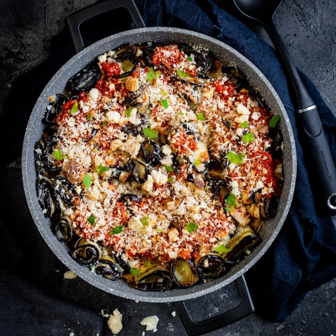 Mastercraft Cast Aluminium Shallow Casserole Black