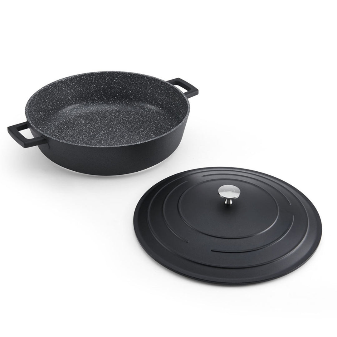 Mastercraft Cast Aluminium Shallow Casserole Black