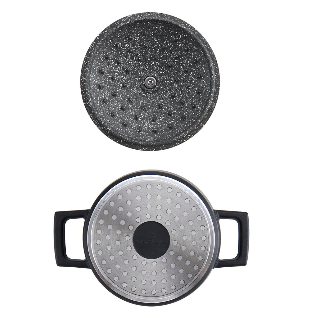 Mastercraft Cast Aluminium Shallow Casserole Black