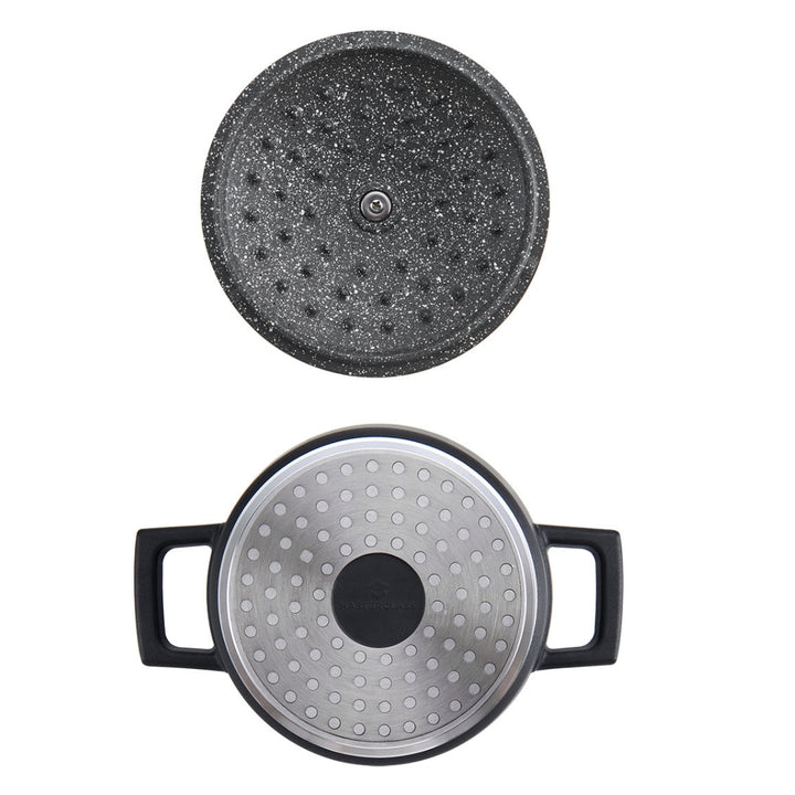 Mastercraft Cast Aluminium Shallow Casserole Black