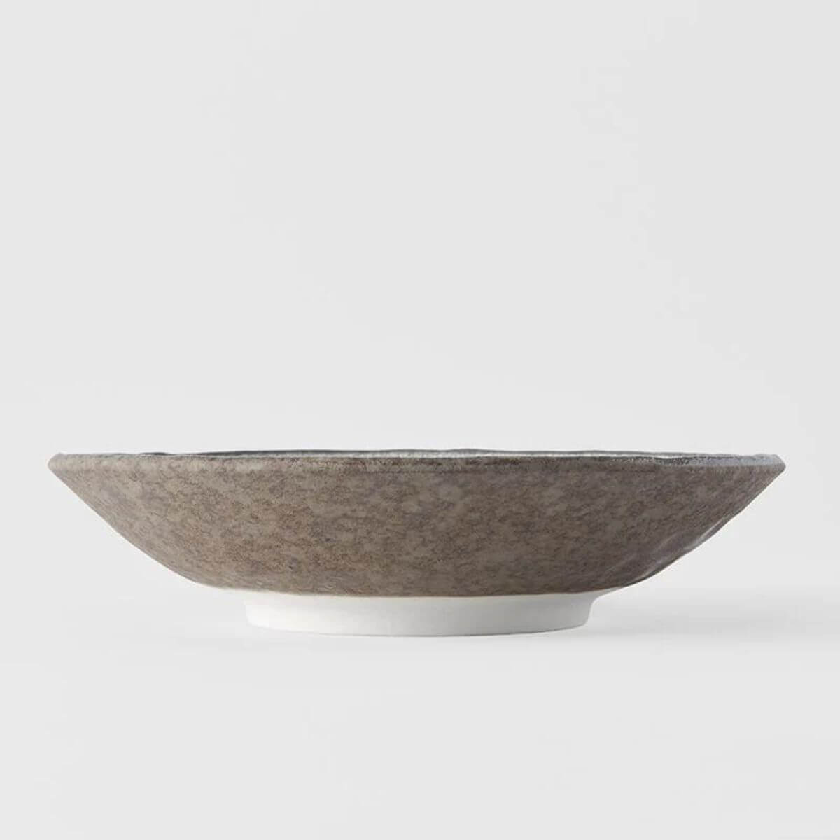 Naibu Crazed Grey Shallow Bowl Large 24cm