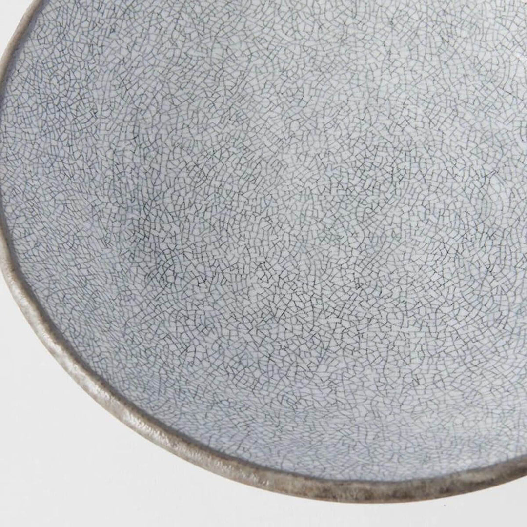 Naibu Crazed Grey Shallow Bowl Large 24cm