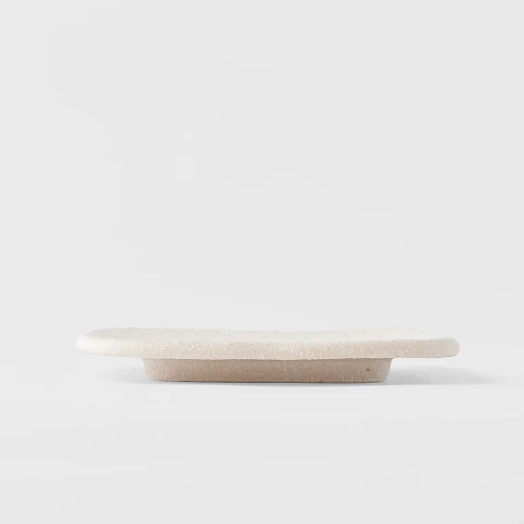 Naibu Shell White Slab Square 19cm
