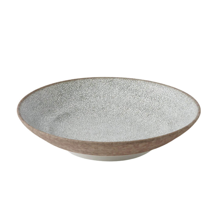 Naibu Crazed Grey Large Shallow Bowl 23cm
