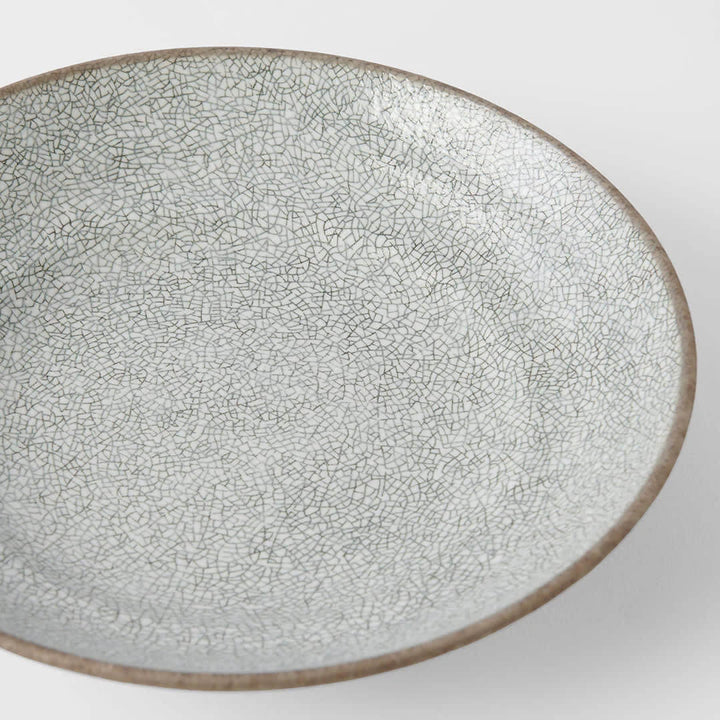 Naibu Crazed Grey Large Shallow Bowl 23cm