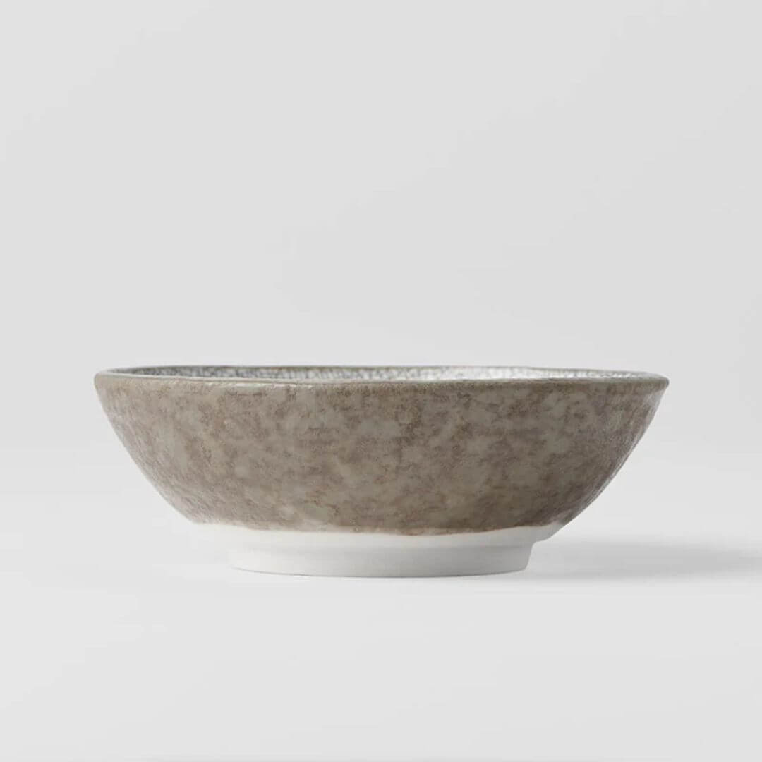 Naibu Crazed Grey Shallow Bowl 13cm