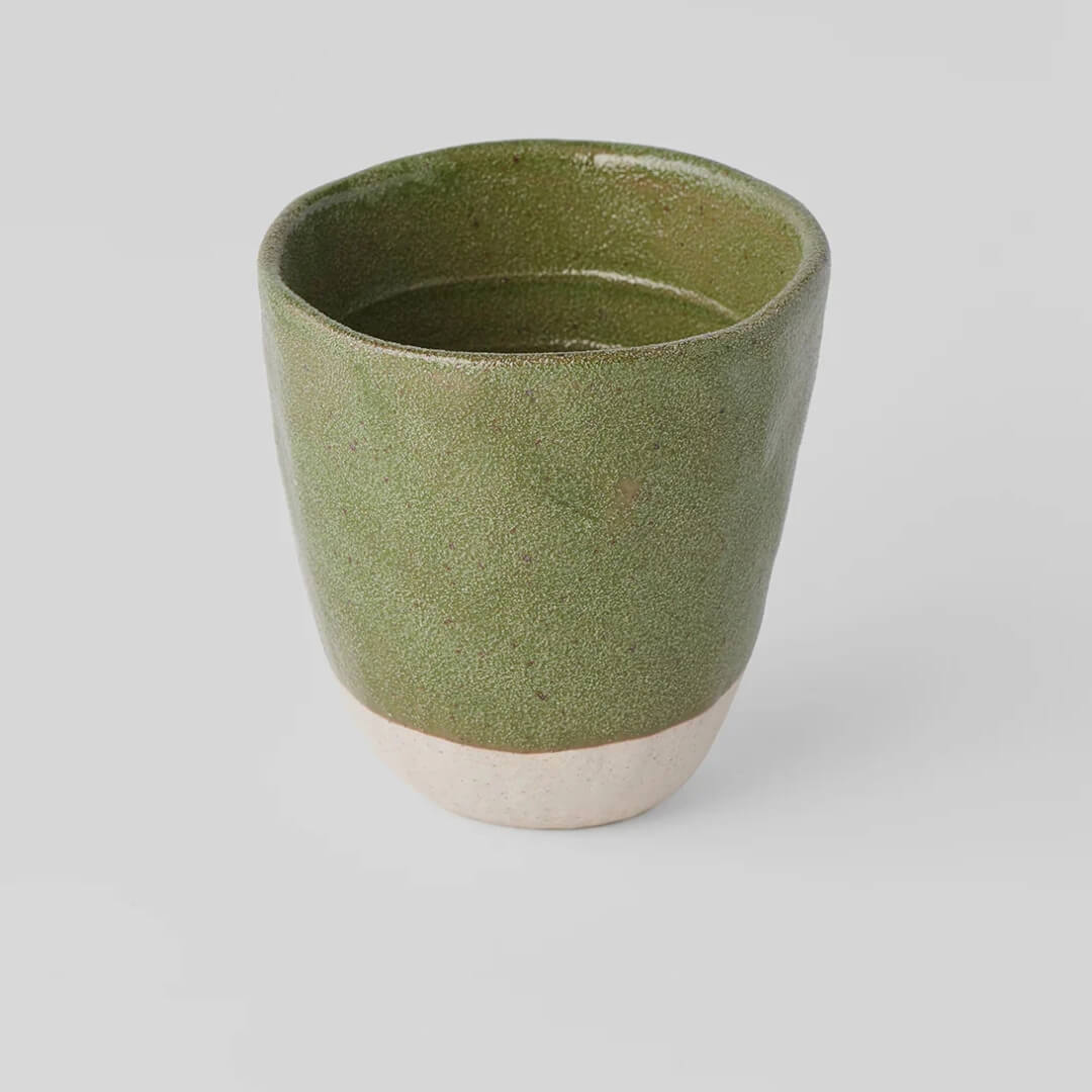 Naibu Lopsided Large Tea Mug Matcha Green