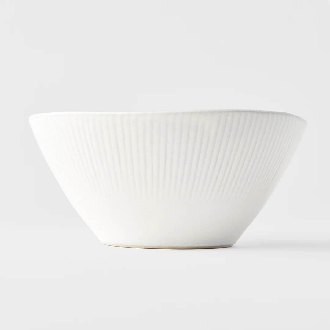 Naibu Snow Leaf White Deep Bowl 18cm