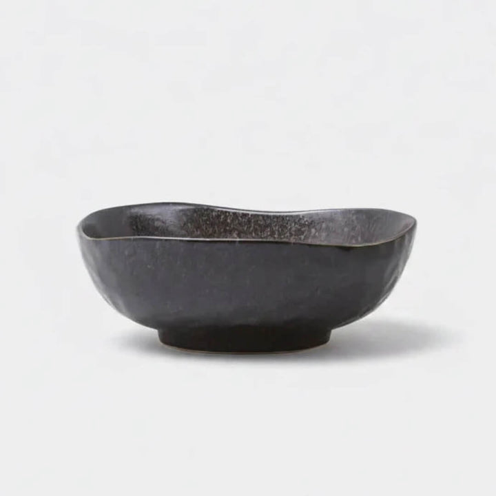 Naibu Matte Black Uneven Bowl 20cm