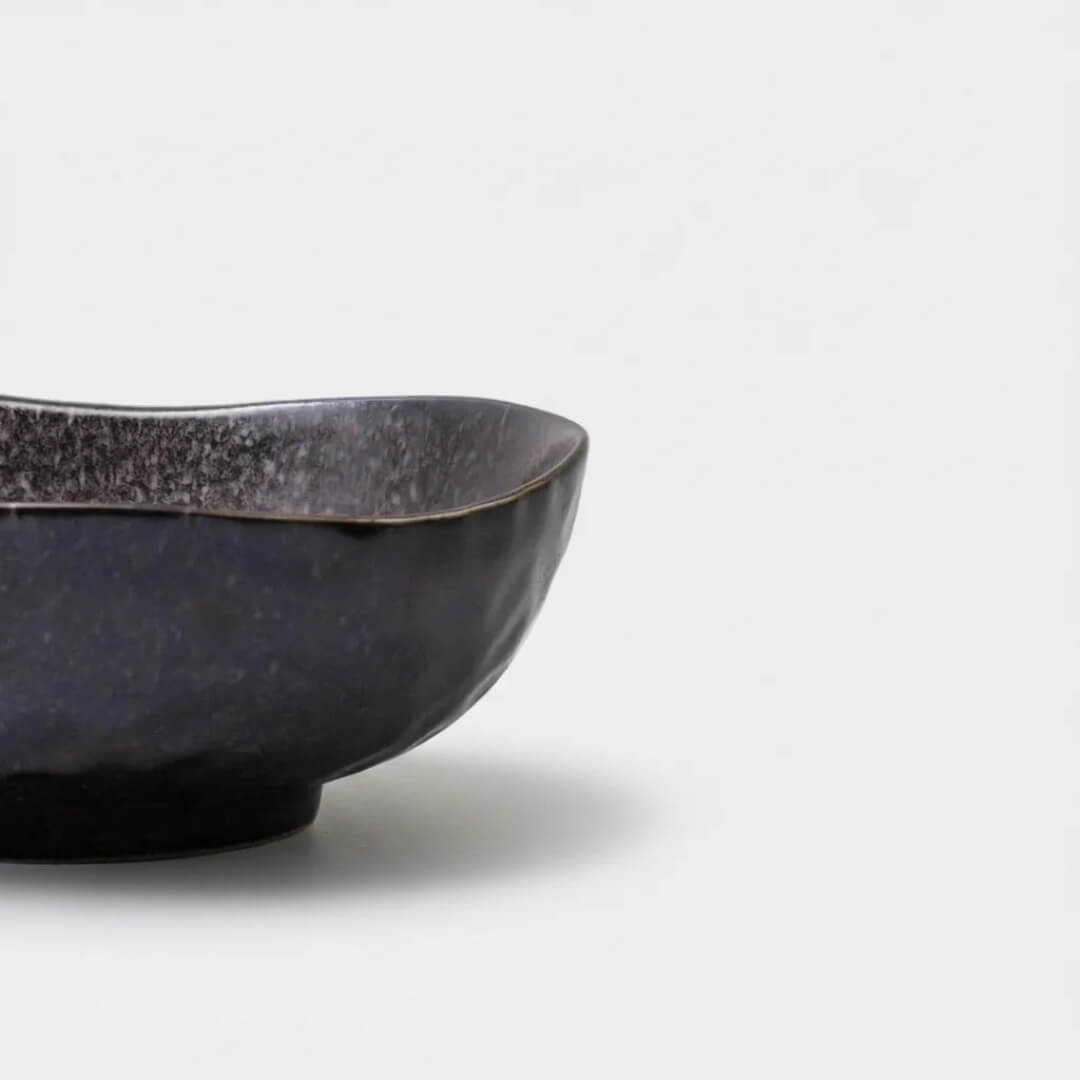 Naibu Matte Black Uneven Bowl 20cm