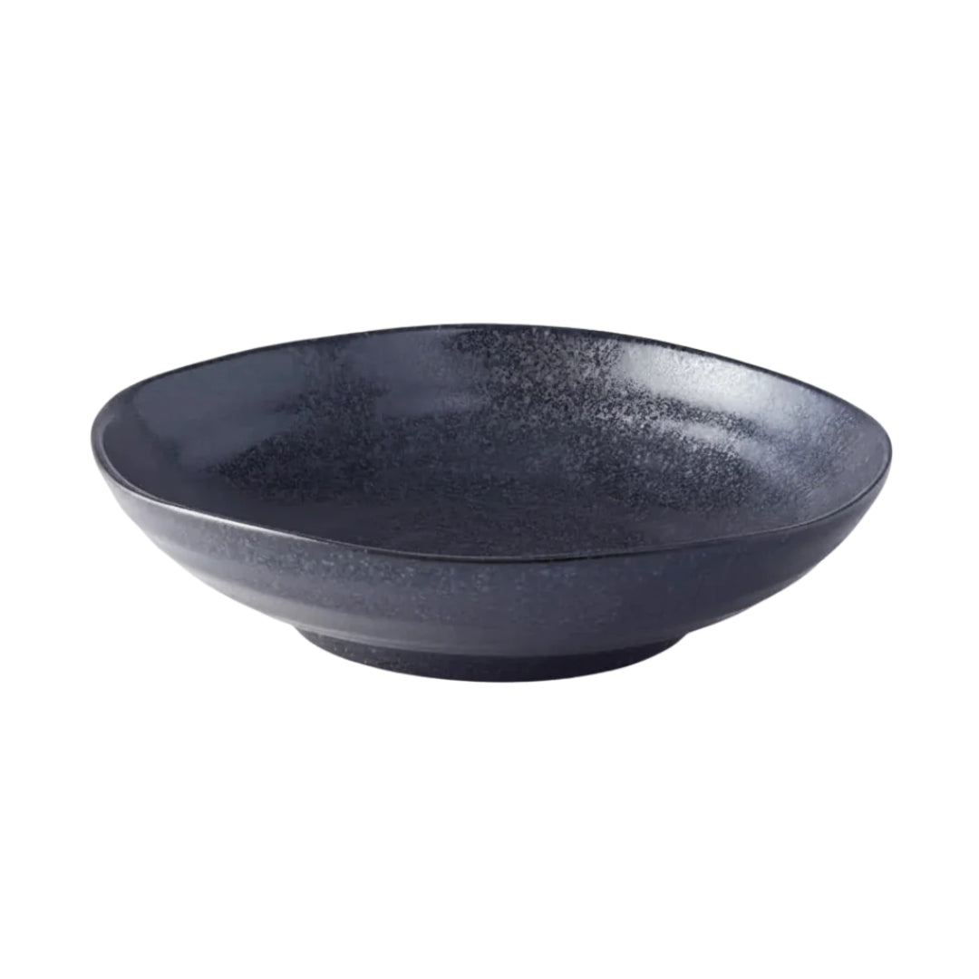 Naibu Matte Black Shallow Bowl 21cm