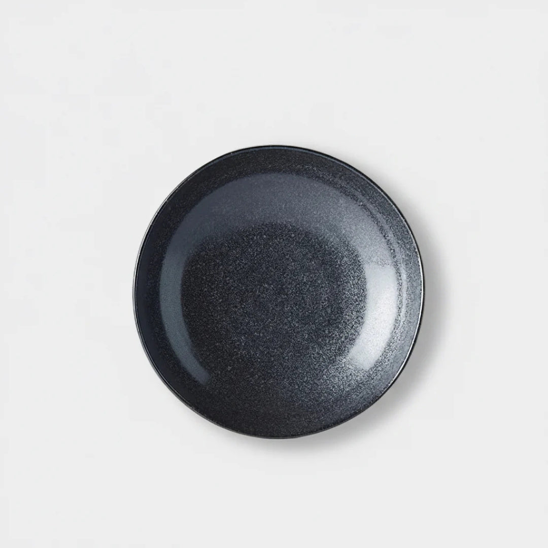 Naibu Matte Black Shallow Bowl 21cm