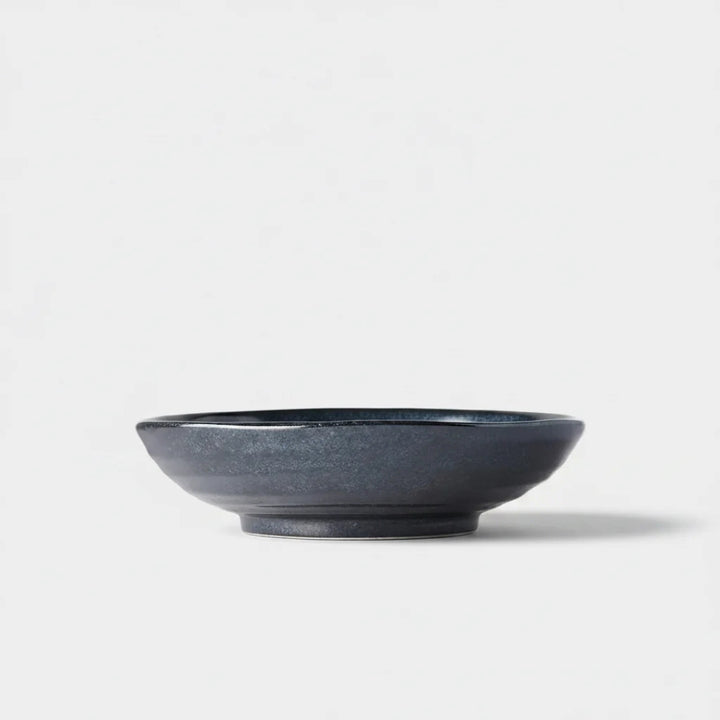 Naibu Matte Black Shallow Bowl 21cm