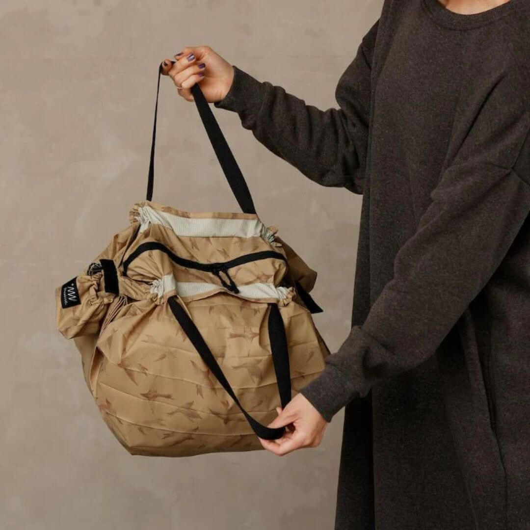 Shupatto Packable Bag Flying Birds