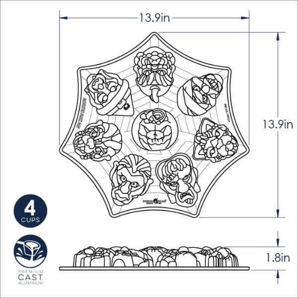 NordicWare Monster Mask Cakelet Pan