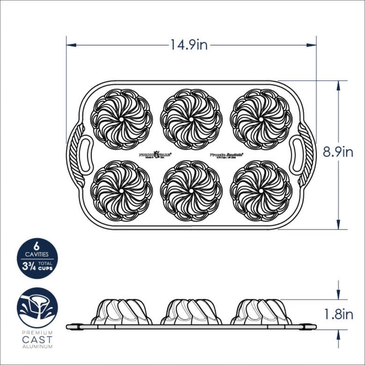 NordicWare Pirouette Gold Bundlette Pan