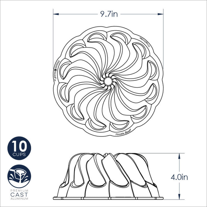 NordicWare Pirouette Gold Bundt Pan