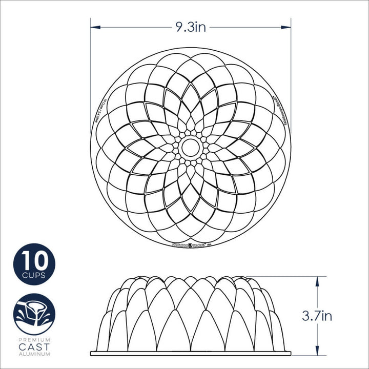 NordicWare Kaleidoscope Gold Bundt Pan