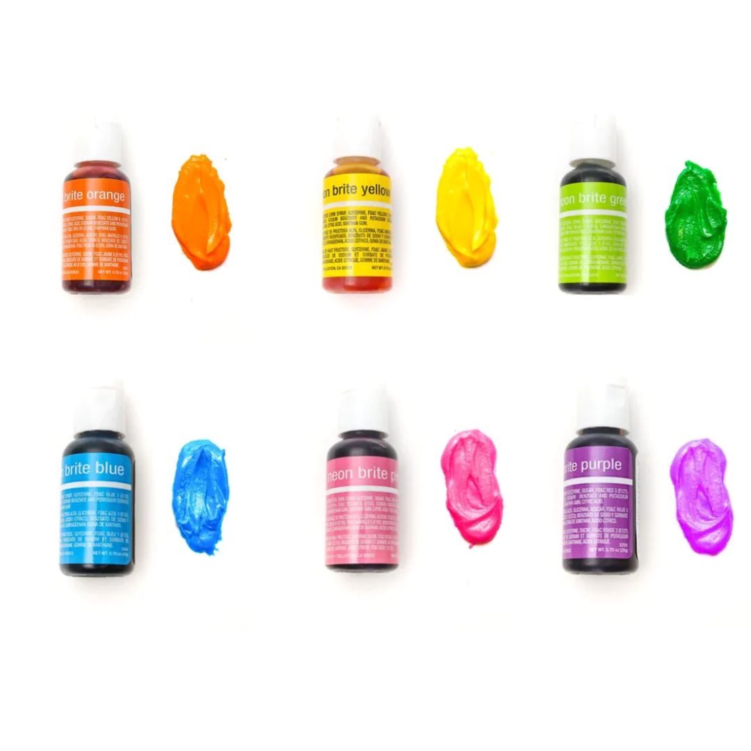 Chefmaster Liqua-Gel Neon Brite Colours 20g