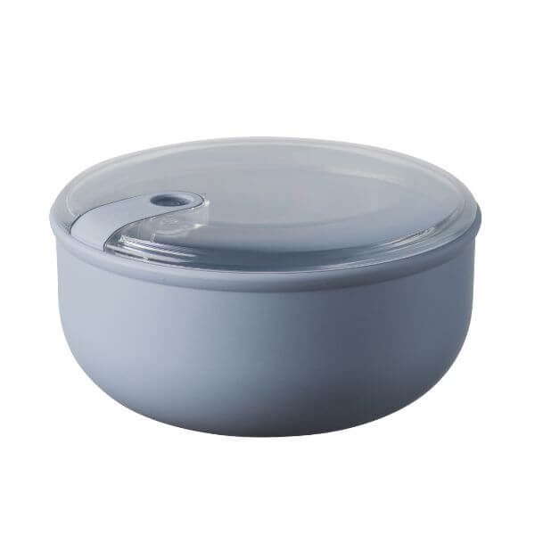 Omada Pullbox Round Container Set 2pce Grey & Periwinkle