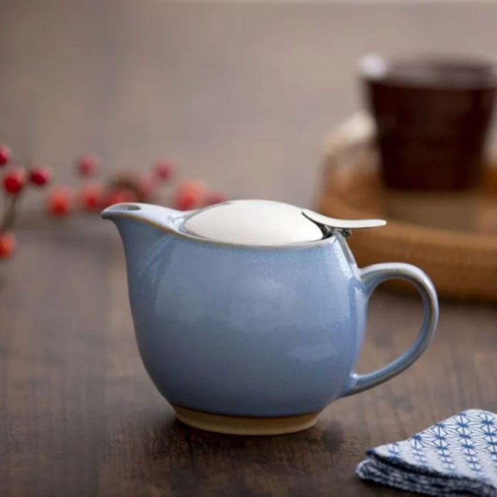 Zero Japan Teapot 450ml Earth Hydrangea Blue