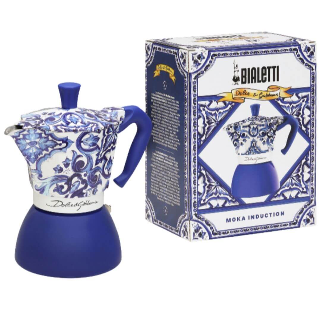 Bialetti Dolce&Gabbana Moka Induction | Blu Mediterraneo 6 Cup