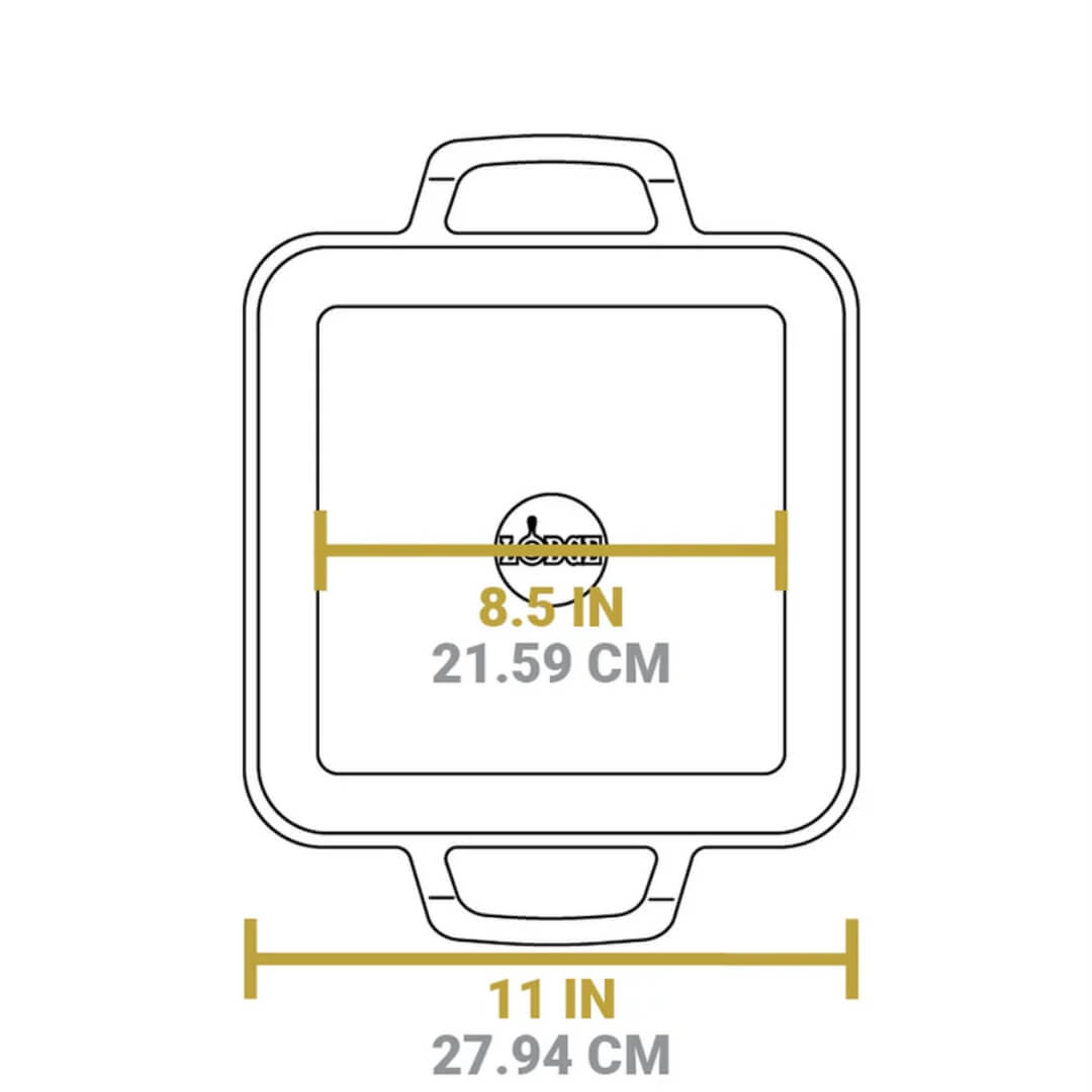 Lodge Chef Collection Square Griddle 28cm