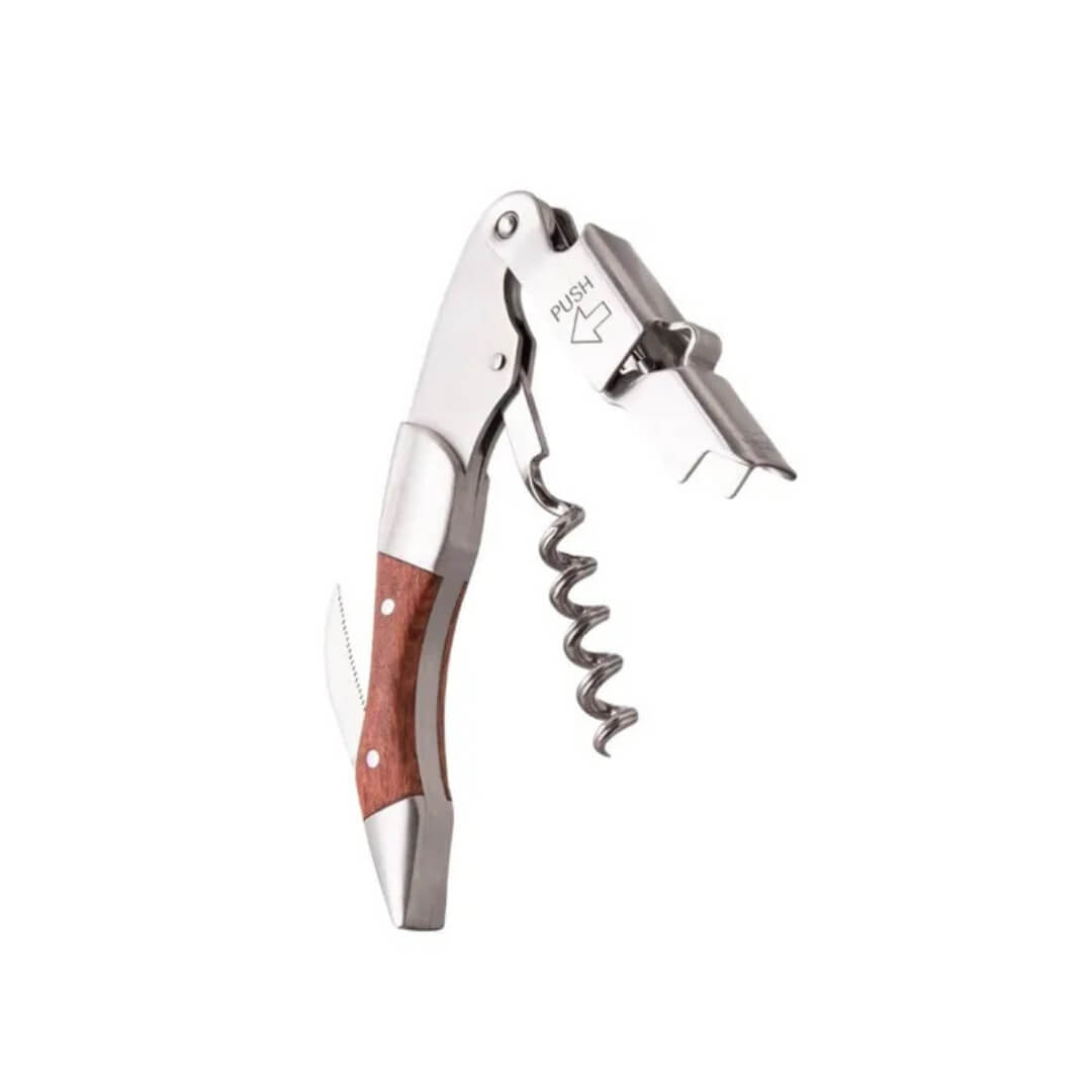 Vacu Vin Waiter's Push Corkscrew Wood