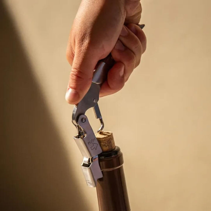 Vacu Vin Waiter's Push Corkscrew Wood