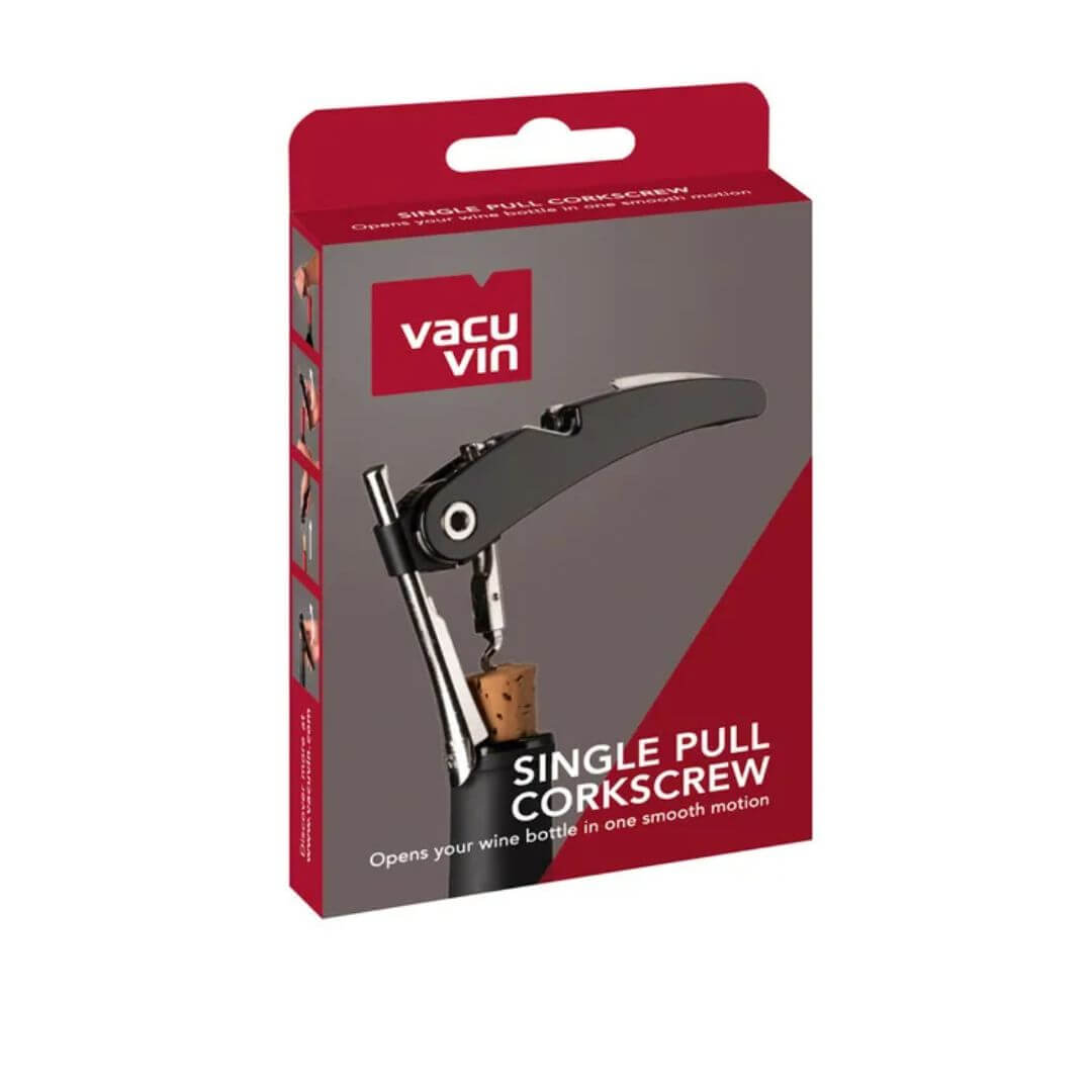 Vacu Vin Single Pull Corkscrew Black