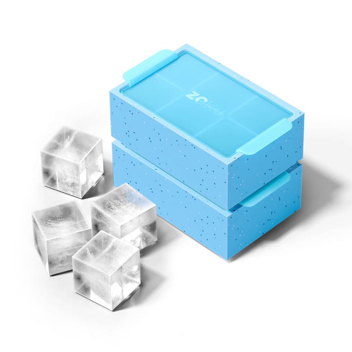 Zoku Jumbo Square Ice Cube Tray Blue