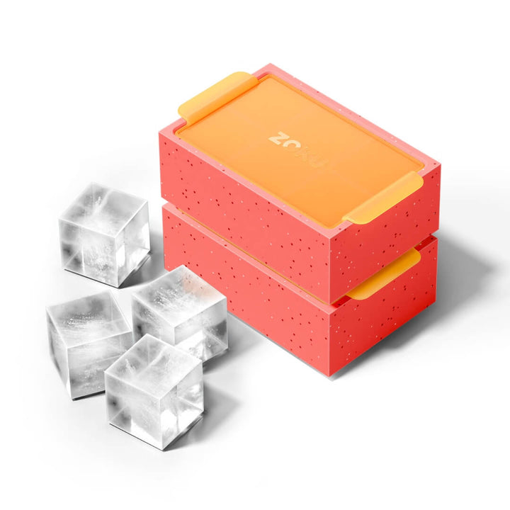Zoku Jumbo Square Ice Cube Tray Orange