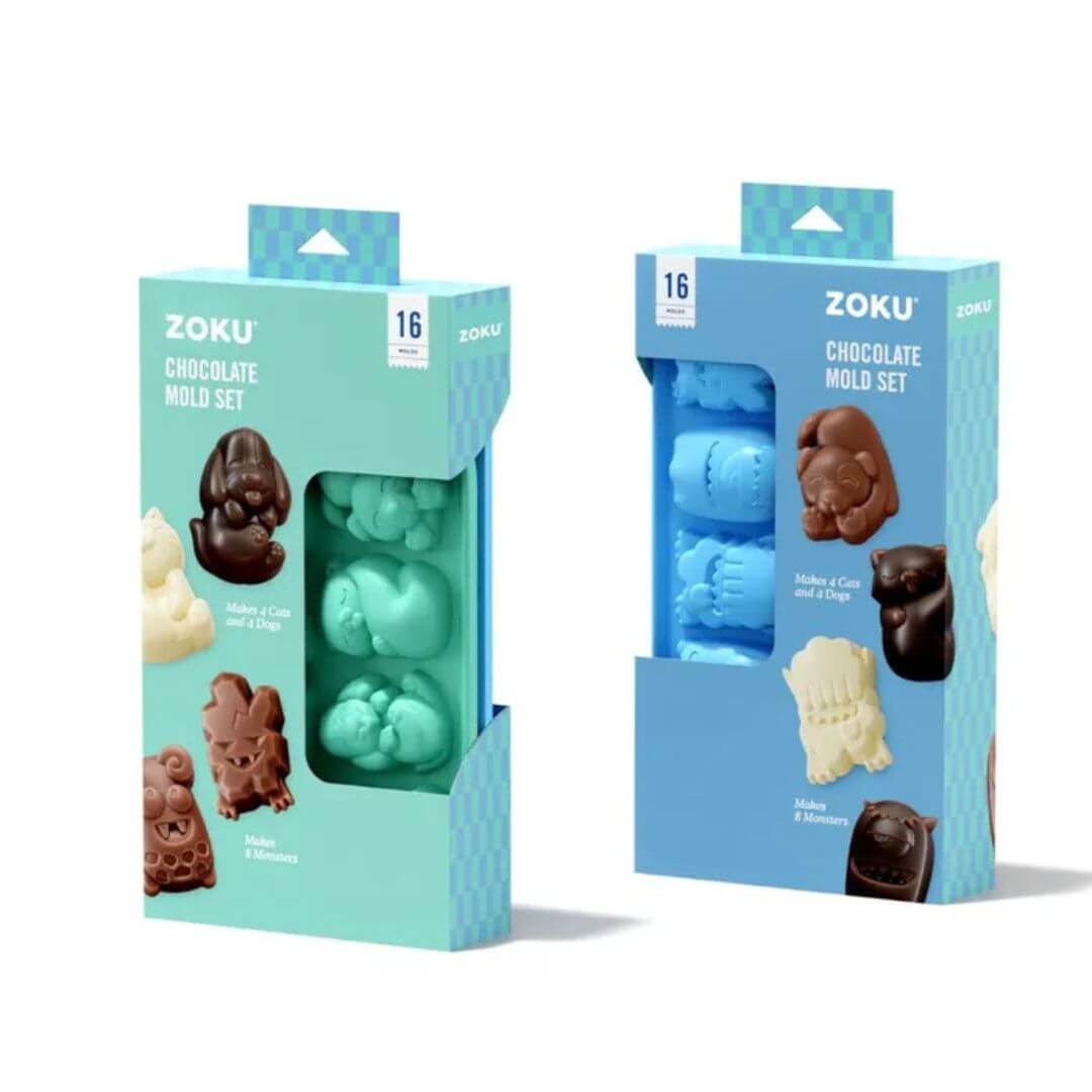 Zoku Chocolate Mould: Cat, Dog & Monsters Set of 2