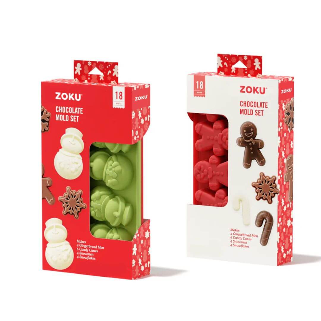 Zoku Chocolate Mould: Christmas Holiday Set of 2