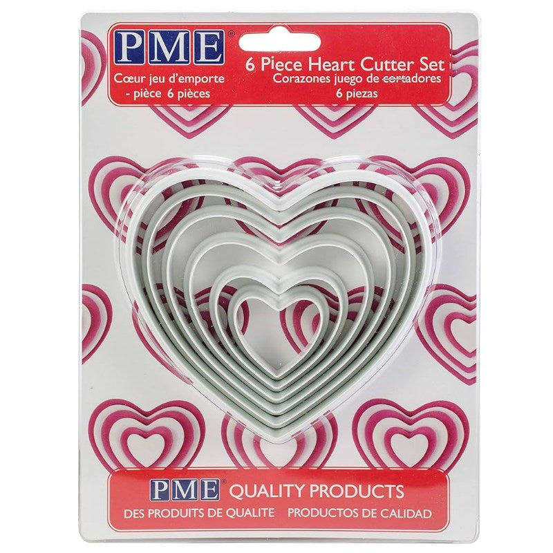 PME Heart Cutters set of 6