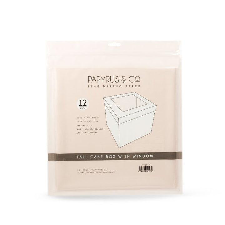 Papyrus Tall Cake Box with Window