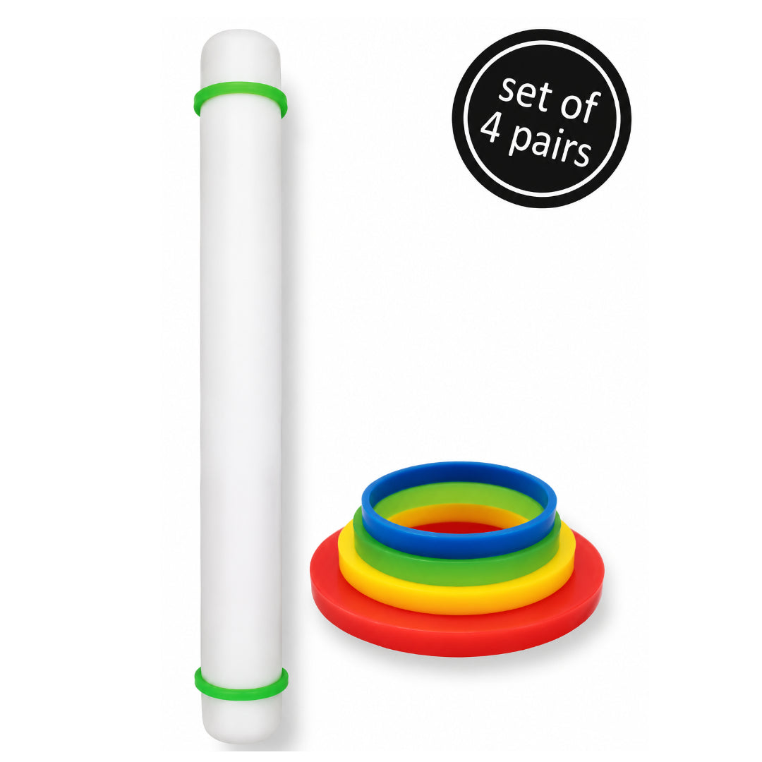 PME Large Rolling Pin Guide Rings set4