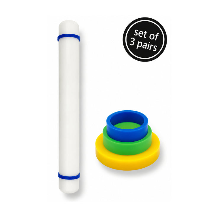 PME Small Rolling Pin Guide Rings set 3