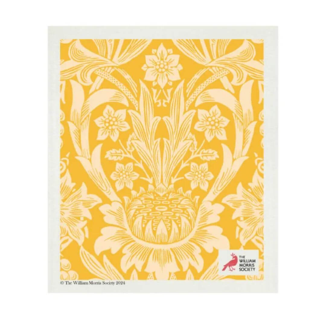 William Morris Sunflower Yellow Swedish Dish Cloth