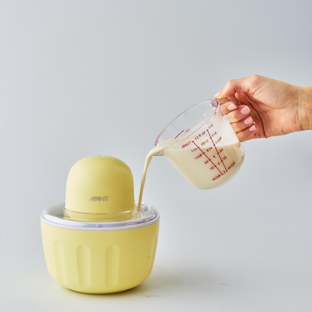 Avanti Portable Wireless Ice Cream Maker Lemon 500ml